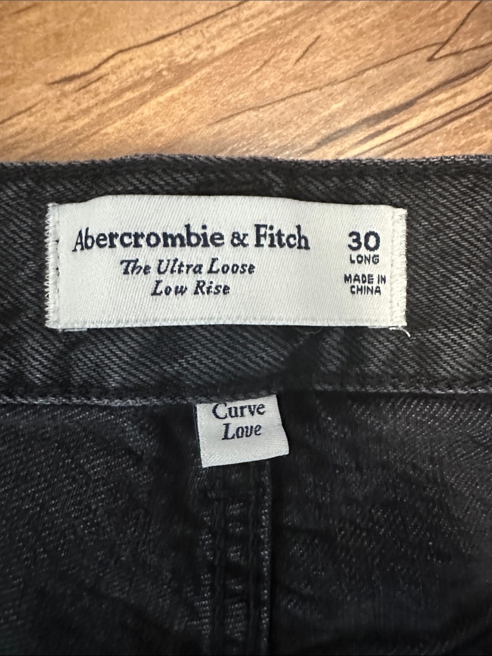 Abercrombie & Fitch Women's Ultra Loose Low Rise Jeans - Charcoal